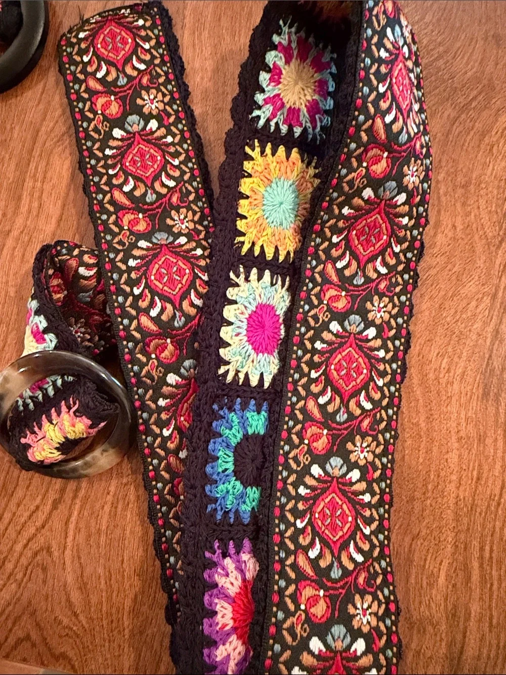 Individually sold: Bohemian Floral & Crochet Fabric Belt Collection - Multicolor - Picture 2 of 6